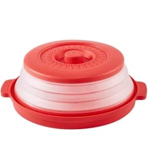 Opvouwbare Magnetron Deksel - Anti-Spat Magnetron Cover - Magnetron Afdekking tegen Spatten - Multifunctionele Splatter Guard & Stoomdeksel Keuken Accessoire - Rood