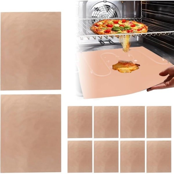 Oven Bodem Beschermer - Keuken Accessoires - Barbecue Bakken - Niet Klevend Herbruikbaar - 32x22 cm - Zwart