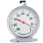 Oven Thermometer voor Nauwkeurige Temperatuurmeting, RVS Keuken Thermometer met Groot Display, Meetbereik van 0°C tot 400°C voor Elektrische Fornuis en Oven