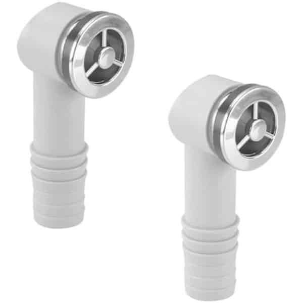 Overloopkoppen voor Gootsteen - 2 Stuks, Ronde Interface 36 x 36 mm, Vervangende Accessoires voor Keuken