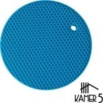 Pannen Onderzetter | Keuken Accessoires | Anti-Slip | Honeycomb | Ø 18 cm | Blauw