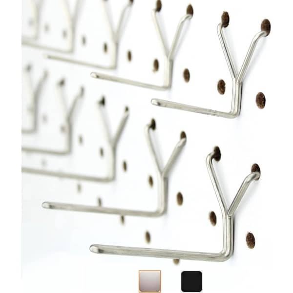 Pegboard haken 50-pack 1 inch + 2 inch L haak - vallen niet uit - past op elk Peg Board - roestvrij staal - organiseer gereedschap, accessoires, werkbank, garageopslag, keuken, ambachtelijke of hobbybenodigdheden, sieraden
