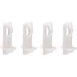 Plastic plank ondersteuning haringen - set van 20 - kast plank clips 5 mm - meubels installatie accessoires - keuken boek planken - kasten benodigdheden - opbergclip - wit
