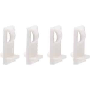 Plastic plank ondersteuning haringen - set van 20 - kast plank clips 5 mm - meubels installatie accessoires - keuken boek planken - kasten benodigdheden - opbergclip - wit