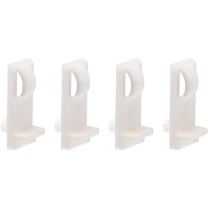 Plastic plank ondersteuning haringen - set van 20 - kast plank clips 5 mm - meubels installatie accessoires - keuken boek planken - kasten benodigdheden - opbergclip - wit