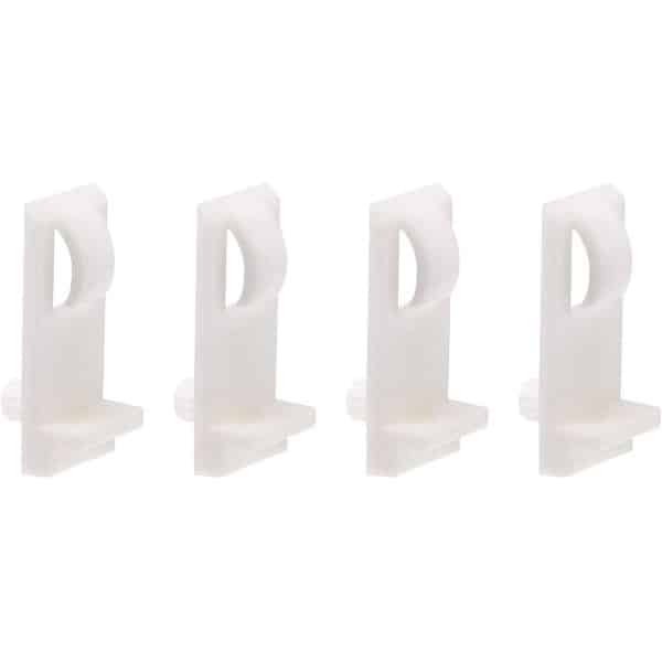 Plastic plank ondersteuning haringen - set van 20 - kast plank clips 5 mm - meubels installatie accessoires - keuken boek planken - kasten benodigdheden - opbergclip - wit