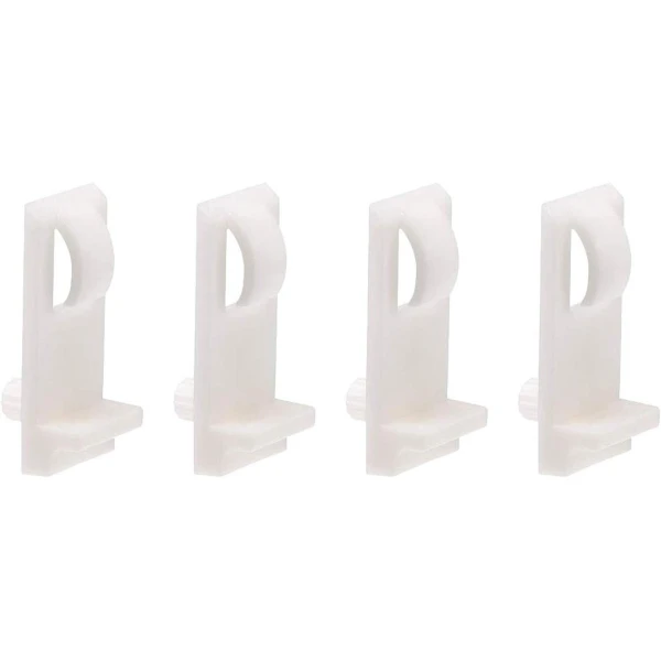 Plastic plank ondersteuning haringen - set van 20 - kast plank clips 5 mm - meubels installatie accessoires - keuken boek planken - kasten benodigdheden - opbergclip - wit