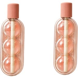 QTTVBTNA - 1 Stuk Ijsvormen Ijslolly Vorm Herbruikbaar - Met Rechte Rietjes - ijsvormpjes - ijsblokjes - Voor Ijslolly Ijsblokjes Dessert Maken - Flexibel Makkelijk Lossen en Reinigen - Keuken Accessoire Roze 19.5x6cm - Roze