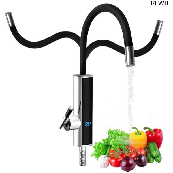 RFWR® 3000 W Elektrische Waterkraan met LED Temperatuurweergave - Draaibaar en Flexibel voor Keuken en Badkamer