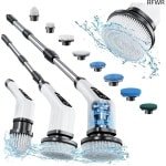 RFWR® Draadloze Elektrische Schrobber met 8 Opzetborstels voor Effectieve Schoonmaak in Badkamer, Keuken en Auto