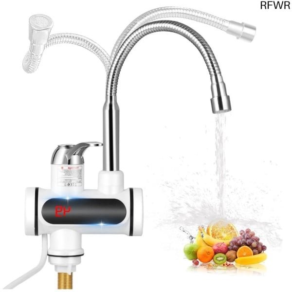 RFWR® Draaibare elektrische verwarmingskraan met LED-display - Onmiddellijke waterverwarmer voor keuken en badkamer