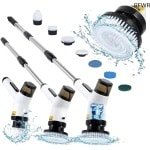 RFWR® Elektrische Reinigingsborstel met 7 Verwisselbare Borstelkoppen en Verstelbare Verlengstang voor Badkamer, Keuken en Auto