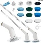RFWR® Elektrische Reinigingsborstel voor Badkamer en Keuken - 13-in-1 Schoonmaakborstel met Verstelbare Snelheden