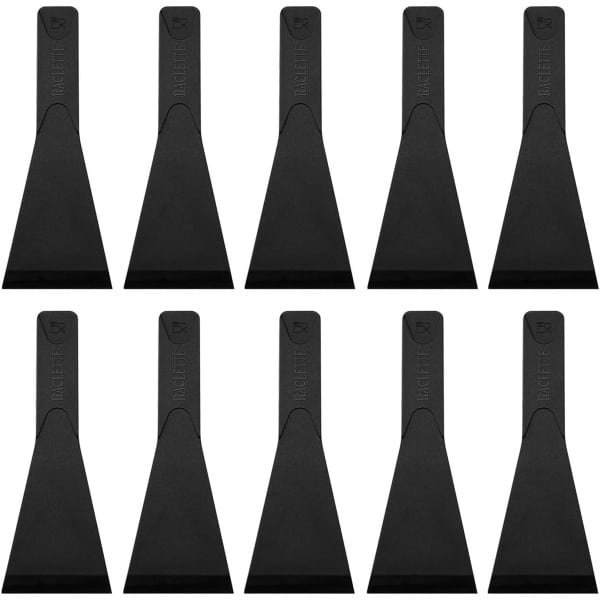 Raclette schraper set - 10 stuks anti-aanbak - pannenschrapers van hittebestendig nylon - 5 cm breed - beschermt alle coatings - veelzijdige raclette-accessoires voor keuken en grill - perfecte grillaccessoires