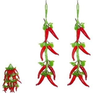 Realistische Nep Chili Peppers - 2 Stuks Kunstmatige Groenten voor Keuken Decoratie en Interieur Accessoires