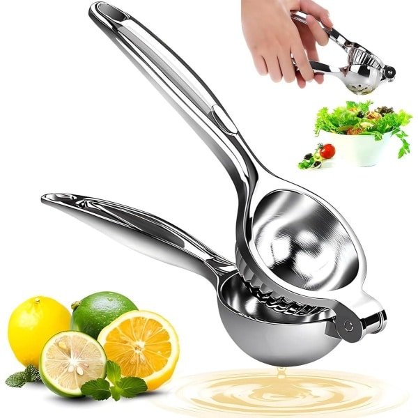 Roestvrij stalen handmatige citruspers voor citroenen, sinaasappels, druiven en watermeloenen - Keuken accessoire met ergonomisch handvat.