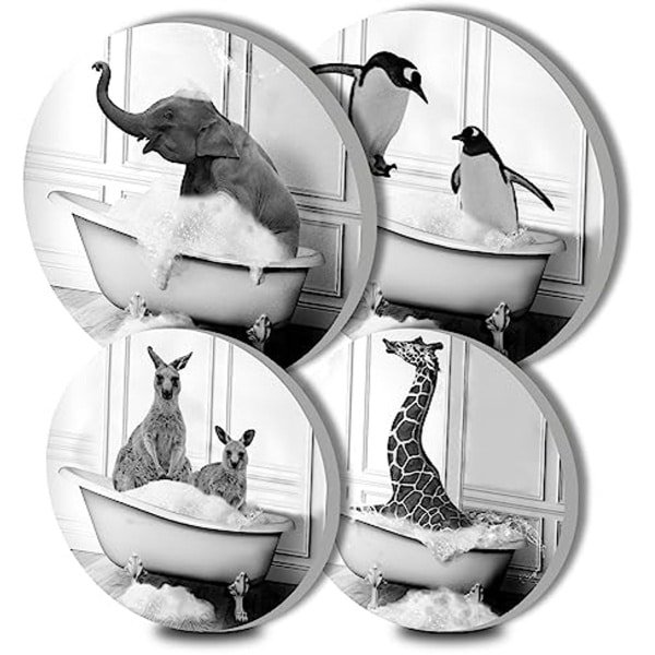 Ronde Kookplaat Covers Set van 4 - Zwart & Wit - Keuken Accessoires voor Elektrische en Gas Fornuizen