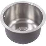 Ronde Roestvrijstalen Spoelbak 11,8 inch - Dubbele Montage - Keuken Bar Spoelbak - Diepe Capaciteit - Pijp en Accessoires - Spatwaterdicht - Toilet Spoelbak - Camper Spoelbak
