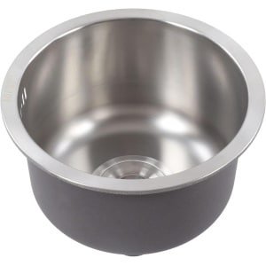 Ronde Roestvrijstalen Spoelbak 11,8 inch - Dubbele Montage - Keuken Bar Spoelbak - Diepe Capaciteit - Pijp en Accessoires - Spatwaterdicht - Toilet Spoelbak - Camper Spoelbak