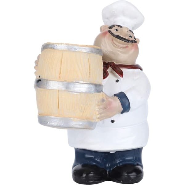 Schattige Chef Standbeeld Toothpick Dispenser en Houder voor Italiaanse Keuken Decoratie, Uniek en Functioneel Accessoire