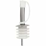 Schenktuit - Schenkdop voor op fles - Flesstop met schenker - Wijn / olie schenker - Pour spout - RVS - Druppelvrij doseren - Met dopjes - Keuken / bar accessoires - Wit - Jonyx