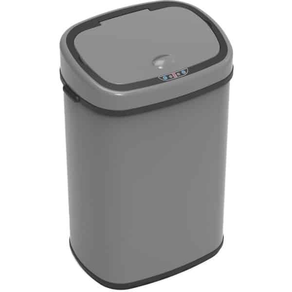 Sensor-afvalemmer 68 liter met automatische deksel - Elektrische vuilnisemmer voor keuken, grijs