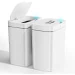 Set van 2 Sensor Afvalbakken 15L - Waterdichte Elektrische Prullenbakken met Automatische Deksel voor Keuken, Badkamer en Kantoor