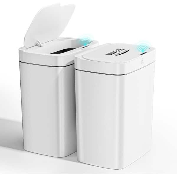 Set van 2 Sensor Afvalbakken 15L - Waterdichte Elektrische Prullenbakken met Automatische Deksel voor Keuken, Badkamer en Kantoor