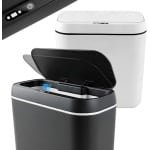 Set van 2 automatische sensorprullenbakken 15 liter - Elektrische afvalemmer met infraroodsensor, waterdicht (IPX6), stil, voor keuken en badkamer