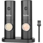 Set van 2 elektrische zout- en pepermolens met LED-licht en instelbare grofheid voor keuken en BBQ