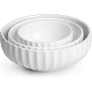 Set van 3 Keramische Slakommen - Serveerschalen voor Fruit en Pasta - Verschillende Maten - Praktische Nestkommen - Stijlvol Servies - Keuken Accessoires.