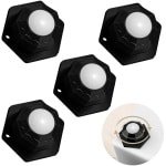 Set van 4 Zwarte Meubelswielen - Zware Lasten, Zelfklevend, 200 kg Draagvermogen, Voor Keuken, Elektrische Apparaten en Opslagdozen