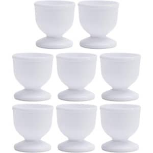 Set van 4/8 Stuks Witte Eierschalen Houder voor Zachte en Harde Kook Eieren - Keuken Accessoires en Gadgets voor Eieren