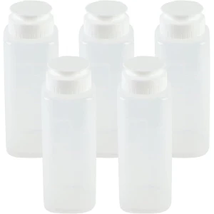 Set van 5 knijpflessen - 200 ml - BPA-vrij - lekvrij - automatisch openen en sluiten - voor ketchup, mosterd, mayonaise, sauzen - olijfolie - keuken accessoires - navulbare flessen.