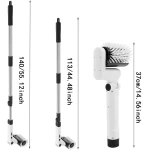 Seth Select Elektrische Reinigingsborstel - 5 Opzetstukken - Draadloos - Oplaadbaar - Voor Douche, Tegels en Keuken - Wit