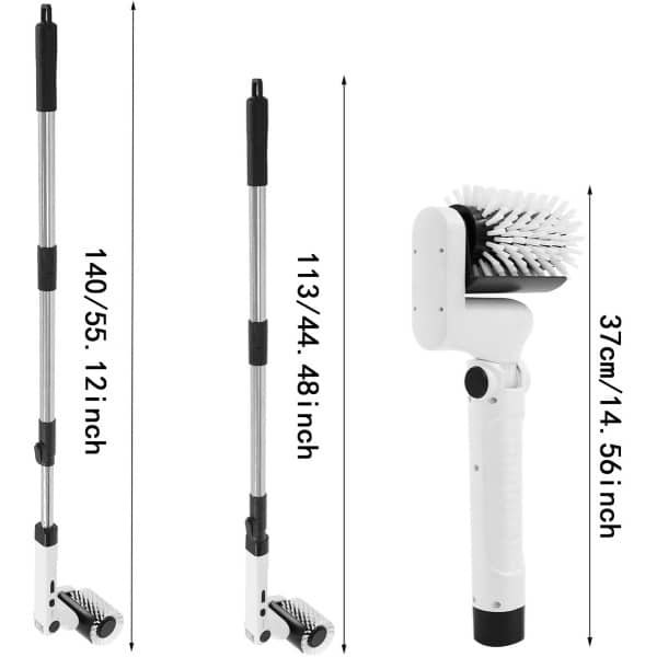 Seth Select Elektrische Reinigingsborstel - 5 Opzetstukken - Draadloos - Oplaadbaar - Voor Douche, Tegels en Keuken - Wit