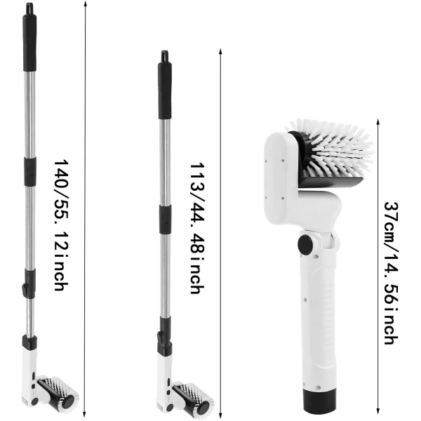 Seth Select Elektrische Reinigingsborstel - 5 Opzetstukken - Draadloos - Oplaadbaar - Voor Douche, Tegels en Keuken - Wit