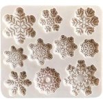 Siliconen Mold voor 3D Kerst Sneeuwvlokken - Cake Decoratie Gereedschap - Bakken Keuken Accessoire