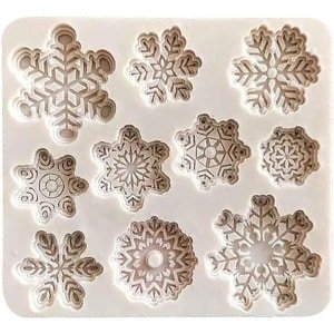 Siliconen Mold voor 3D Kerst Sneeuwvlokken - Cake Decoratie Gereedschap - Bakken Keuken Accessoire