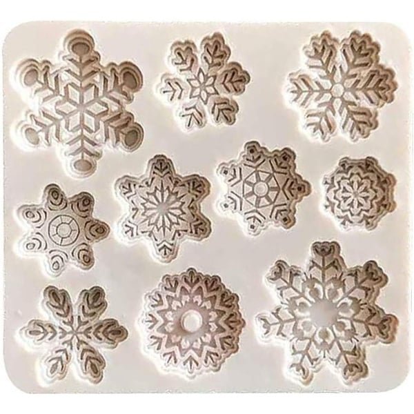 Siliconen Mold voor 3D Kerst Sneeuwvlokken - Cake Decoratie Gereedschap - Bakken Keuken Accessoire