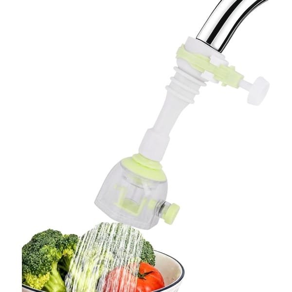 Spatbestendige kraanverlenger met verstelbare lengte voor keuken, waterbesparende kraanslang (groen) - Handige keuken accessoire