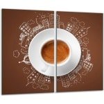 TMK ArtDeko Serie - Glazen Snijplank - 2x 30x52cm - Inductie- en Elektrische Keuken