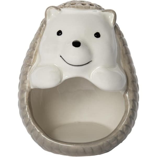 Tandenstokerhouder Egel - Houder Tandenstokers - Keuken Accessoire - Keramiek Dier Vorm - 9 x 75 cm - Wit Grijs