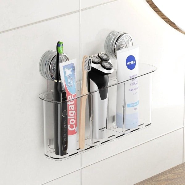 Toothbrush Houder Suction Cup Groot - Houder Elektrische Tandenborstel Zonder Boren - Wand Organizer voor Badkamer en Keuken - Maximaal Houdt 6kg - Altijd Verwijderbaar