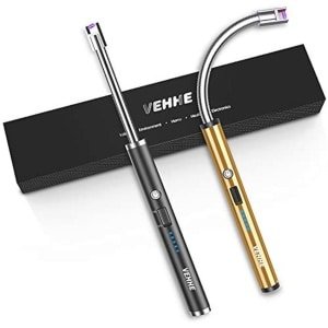 USB Oplaadbare Elektrische Staafaansteker met LED Display - Set van 2 - Flexibele Nek voor Keuken en Buiten