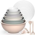 Unyqoos ® Veelzijdige Mengkommen Set met Deksel en Accessoires voor Keuken Gemak