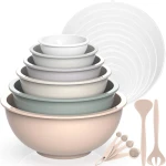Unyqoos ® Veelzijdige Mengkommen Set met Deksel en Accessoires voor Keuken Gemak