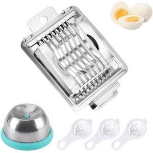 Unyqoos® Complete keuken set voor eieren snijden en bereiden met roestvrij stalen accessoires