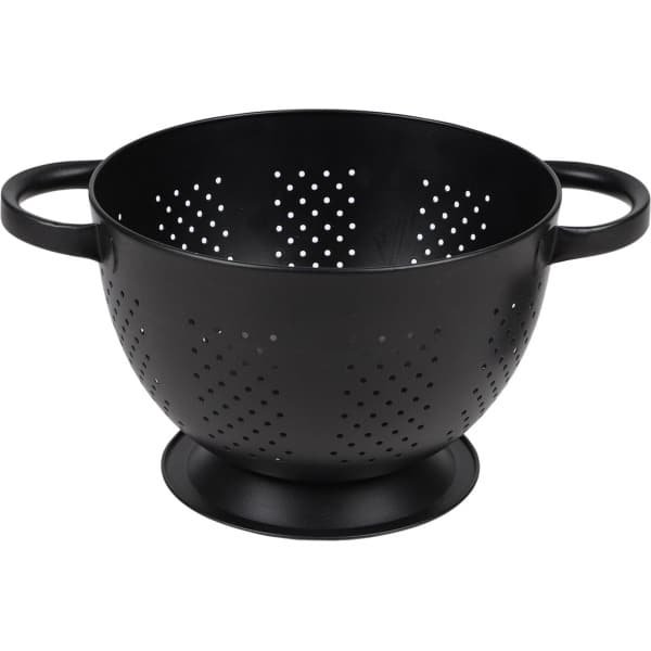 Urban Living Keuken vergiet - zwart - RVS - D22 cm x H24 cm - keuken zeef - keuken accessoires