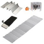 VT Goods - Aluminiumlegering Platen - Inklapbaar Windscherm - Zilver - Gasfornuis Camping - Outdoor Keuken Accessoire - Geschikt voor Kamperen - 10 ..